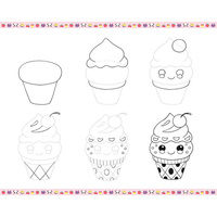 Zestaw kreatywny dla dzieci Rysowanie krok po kroku Modele kawaii Janod