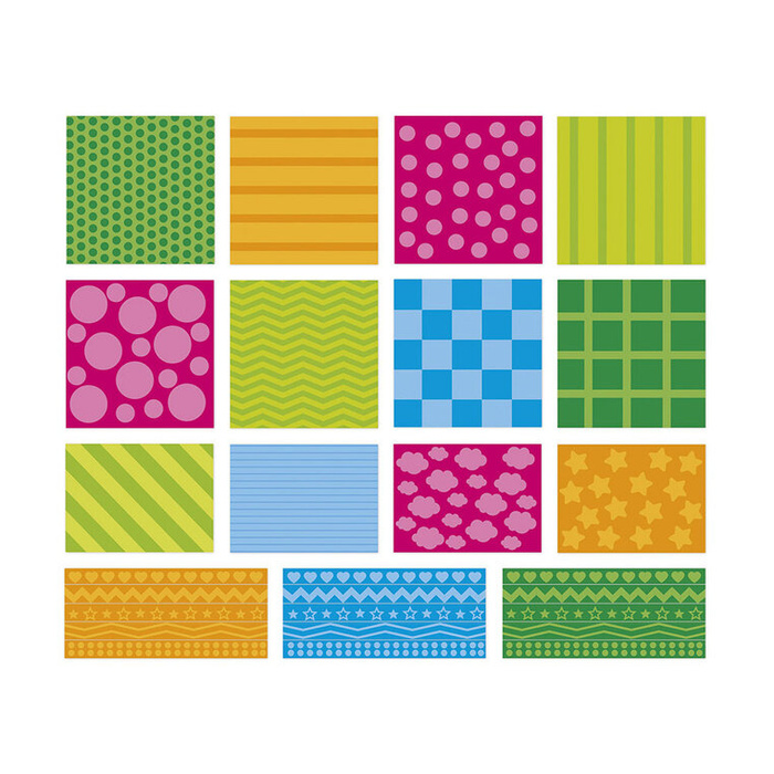 Duże naklejki wielorazowe dla dzieci 150 sztuk Figury geometryczne Janod