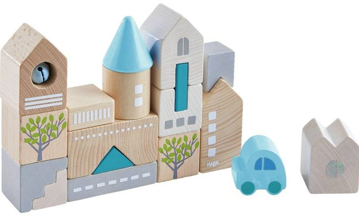 Drewniane klocki dla dzieci 18 el. Haba