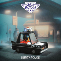 Samochód policyjny Crazy Motors Hurry Police Djeco
