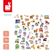 Duże naklejki wielorazowe dla dzieci 50 sztuk Farma Janod