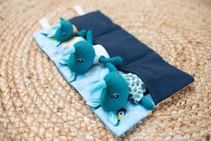 Mini przytulanki Rodzina nosorożców z matą Nosorożec Marius Lilliputiens