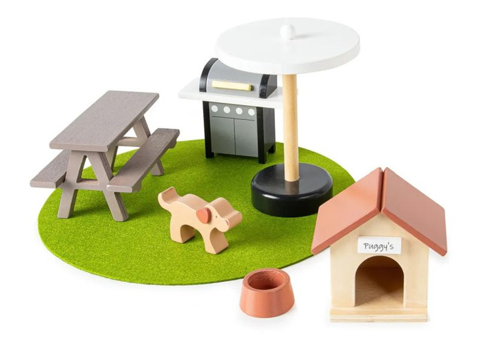 Nowoczesny domek dla lalek z tarasem