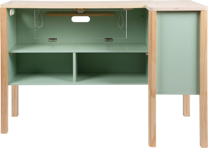 Drewniana kuchnia dla dzieci i sklep 2w1 szałwia zielona Fresh Small Foot