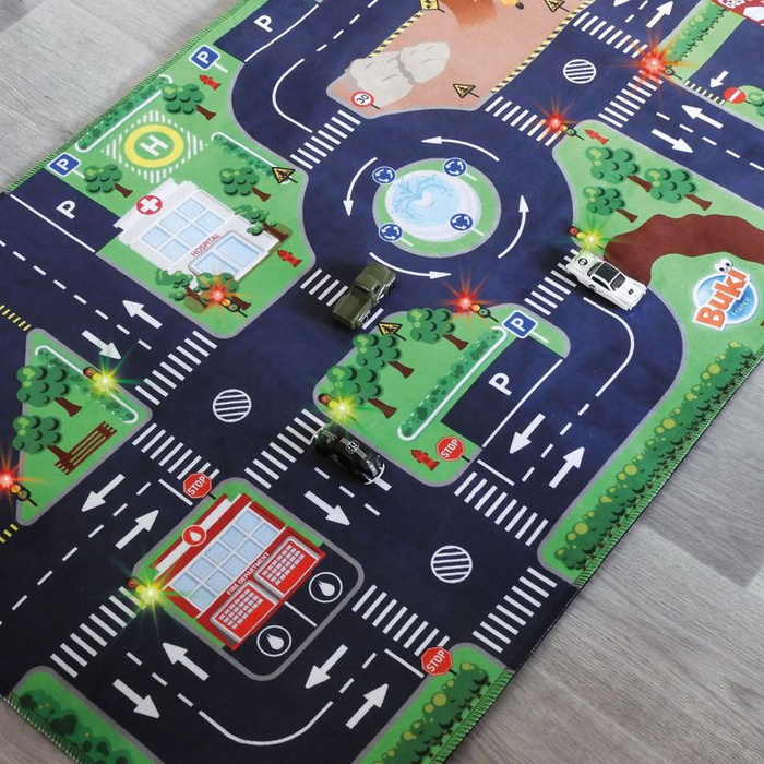 Miękka mata animacyjna Droga i 3 autka Buki