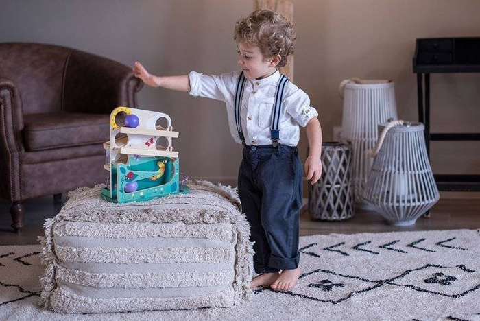 Kulodrom drewniany tor dla kulek Wesoła gąsienica Janod