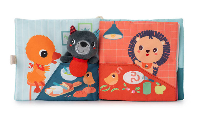 Miękka książeczka z przytulanką Smacznego! Wilk Louis Lilliputiens