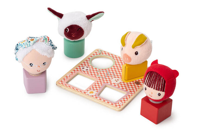 Drewniany wózek do ciągnięcia Wilk Louis LILLIPUTIENS