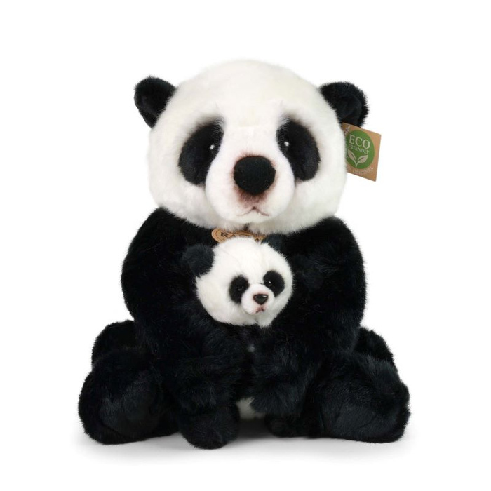 Maskotka dla dzieci Panda z młodym 27 cm Rappa