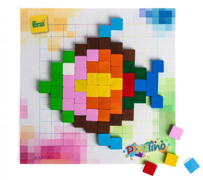 Klocki drewniane układanka Pixelino Maxi Erzi