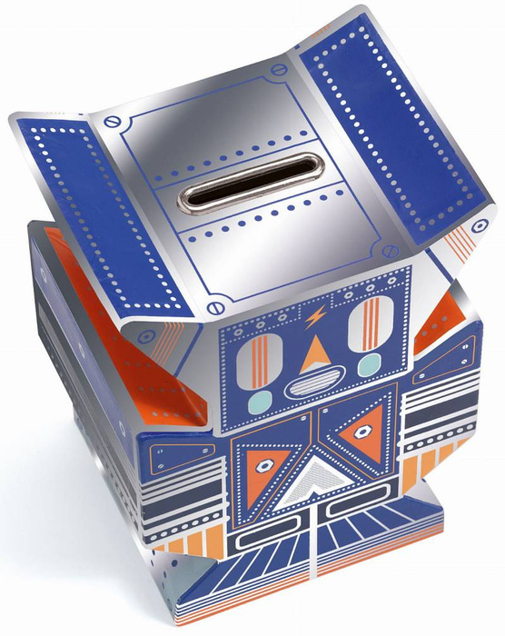 Skarbonka drewniana dla dzieci Robot Djeco