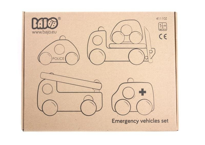 Drewniane samochody zabawki Służby miejskie Bajo