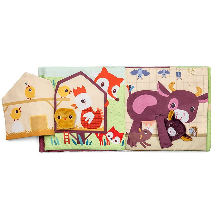 Książeczka z pacynkami Młode zwierzątka Lilliputiens edukacyjna Zabawka dla niemowląt