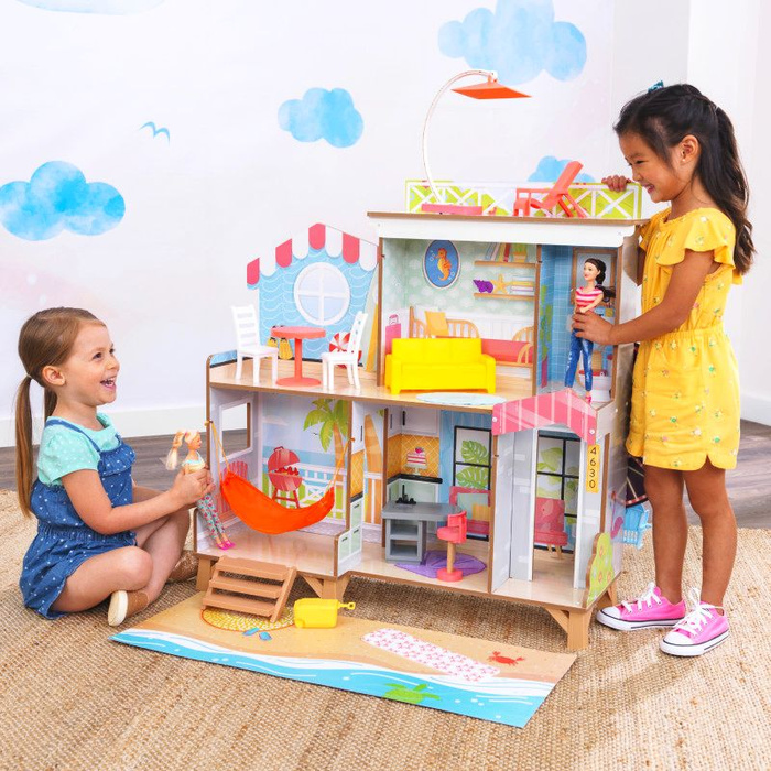 Domek dla lalek 2w1 diabelski młyn Fun Beach House KidKraft