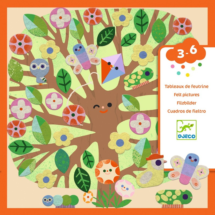 Zestaw kreatywny filcowe Wyklejanki Drzewa Djeco