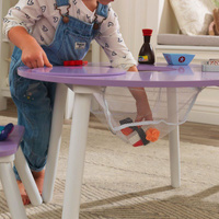 Okrągły stolik dla dzieci z 2 krzesłami do zabawy KidKraft – lawendowy