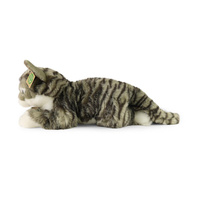 Maskotka dla dzieci pręgowany kot szary 40 cm Rappa