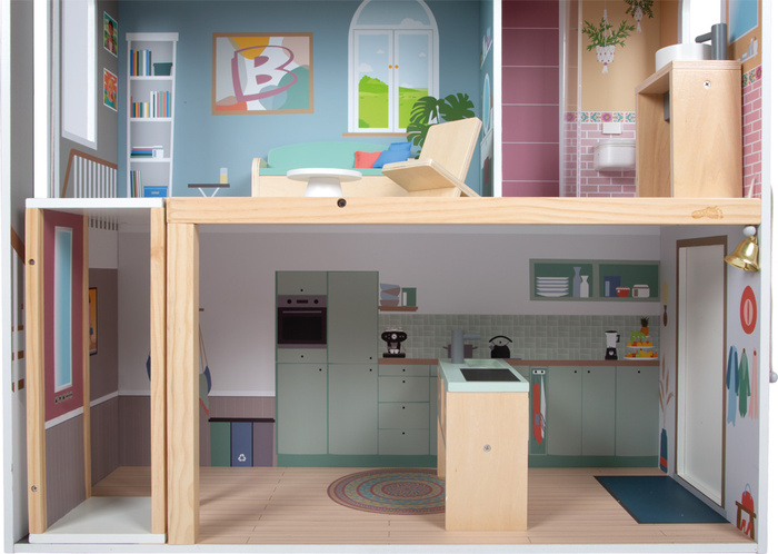 Duży domek dla lalek z drewna Willa z dodatkami Small Foot