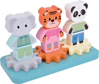 Klocki drewniane na palikach zwierzątka Jungle Friends Foot