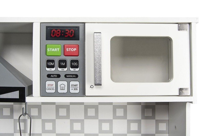 Drewniana kuchnia dla dzieci z akcesoriami dźwiękiem światłem New Styl biała