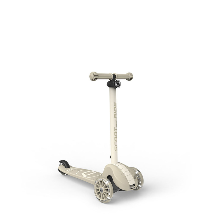 SCOOTANDRIDE Highwaykick 3S Hulajnoga z systemem sterowania 2w1 i kółkami LED składana 3+ Ash