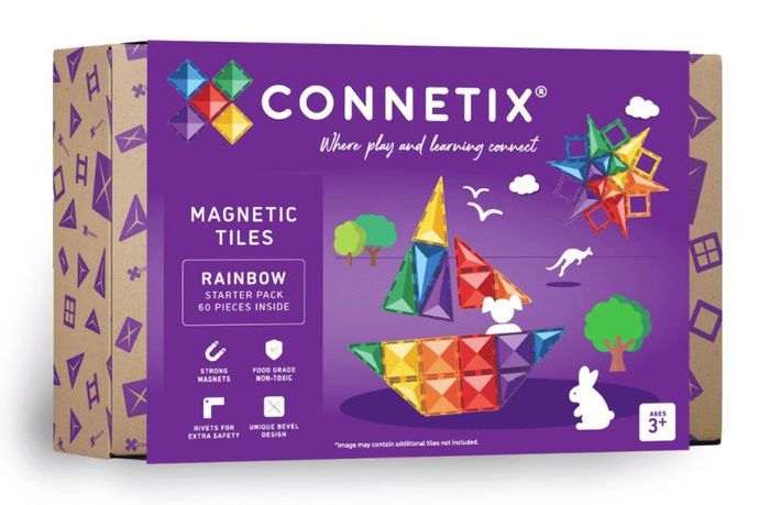 Klocki magnetyczne Connetix Rainbow Starter Pack 60 el.