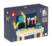 Drewniany stół warsztatowy dla małego majsterkowicza Robot Brico Kids Janod