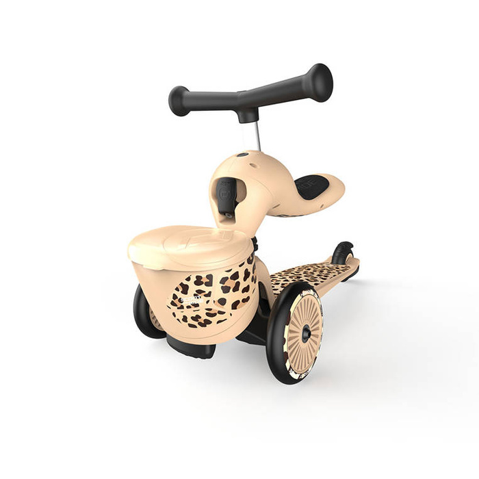 Jeździk i hulajnoga 2 w 1 zamykany schowek Leopard Highwaykick 1 Lifestyle Scoot & Ride