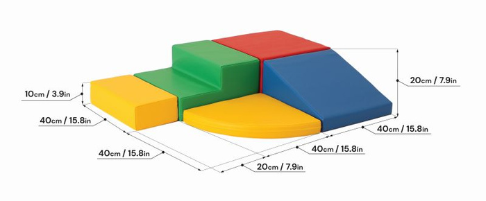 Zestaw do zabawy wielokolorowy Soft Play Corner Climber IGLU