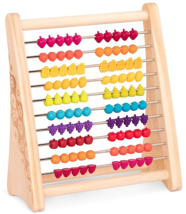 Liczydło sensoryczne z drewna owoce Two-ty Fruity B.Toys