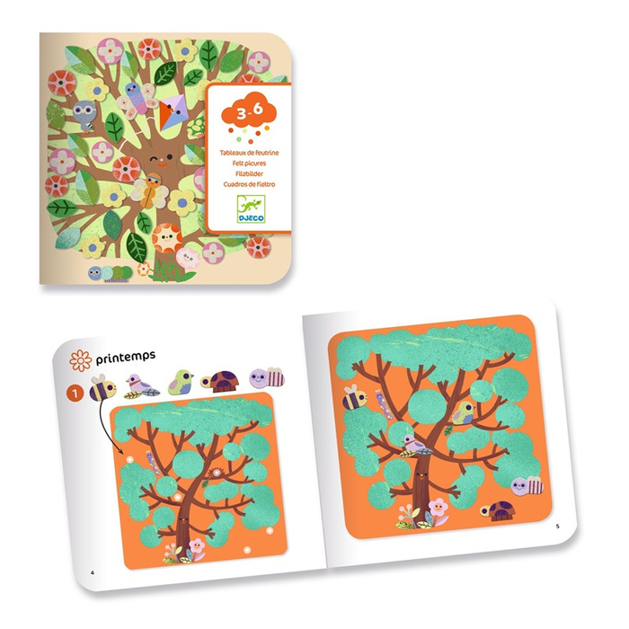 Zestaw kreatywny filcowe Wyklejanki Drzewa Djeco