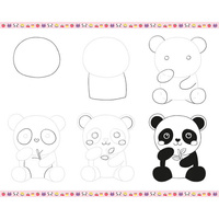 Zestaw kreatywny dla dzieci Rysowanie krok po kroku Modele kawaii Janod