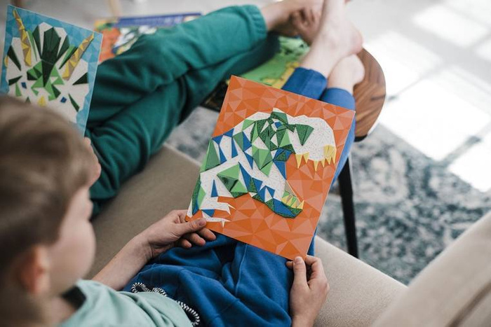 Zestaw kreatywny Mozaika Dinozaury Misterix 7+ Janod