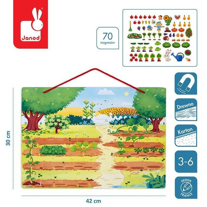 Magnetyczna układanka Mój magiczny ogród 3-6 lat, Janod