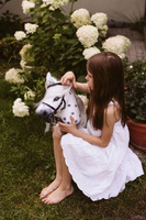 Hobby Horse Koń na kiju z otwartą buzią Magic Astrup łaciaty