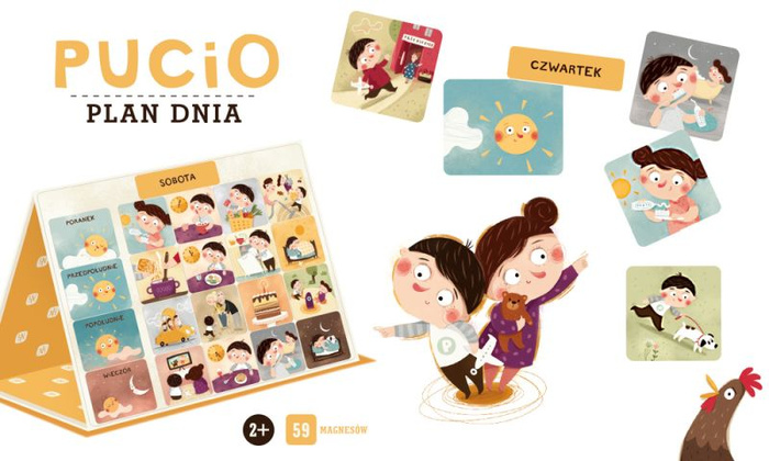 Układanka magnetyczna Pucio. Plan dnia Nasza Księgarnia