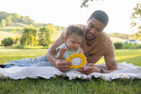 Zabawki sensoryczne dla dzieci i niemowląt Bąbelki Dimpl Słoneczko i Chmurka Fat Brain Toys