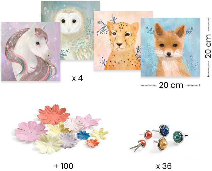 Zrób to sam wyklejanki Wianki 3D Djeco, zabawy kreatywne dla dzieci