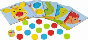 Drewniana gra edukacyjna sortowanie kolorów Żyrafa Goki