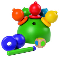 Drewniana zabawka Kaktus do nauki kształtów i kolorów Pilch