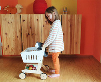 Biały wózek do zabaw w sklep dla dzieci Small Foot