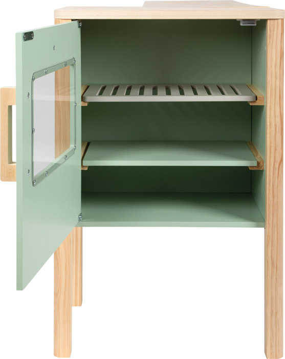 Drewniana kuchnia dla dzieci i sklep 2w1 szałwia zielona Fresh Small Foot