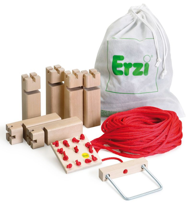 Drewniana gra zręcznościowa klocki Wieża Froebla Erzi