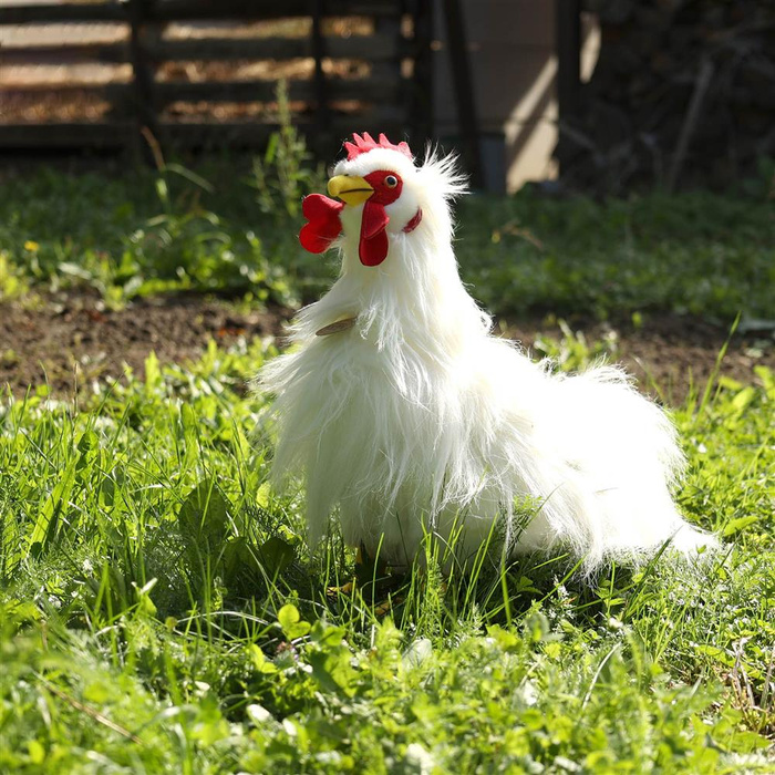 Maskotka dla dzieci biały kogut 33 cm Rappa