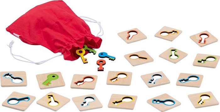 Gra edukacyjna memory klucze rozpoznawanie kształtów Goki