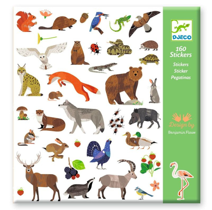 Zestaw naklejek dla dzieci Fauna Djeco