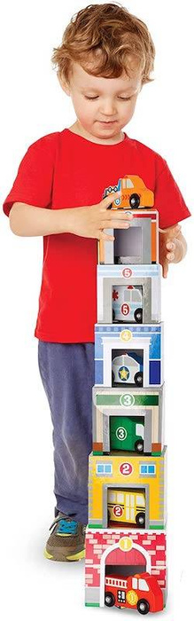 Wieża z klocków z autkami Melissa & Doug