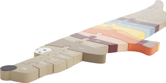 Drewniane puzzle nauka alfabetu jamnik Small Foot