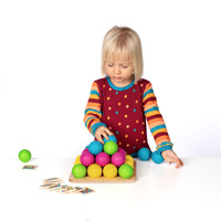 Gra dla dzieci w układanie kulek Froebla 46 el Erzi