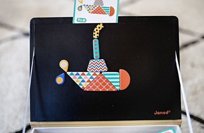 Magnetyczna układanka Kształty Magnetibook kolekcja 2018, Janod